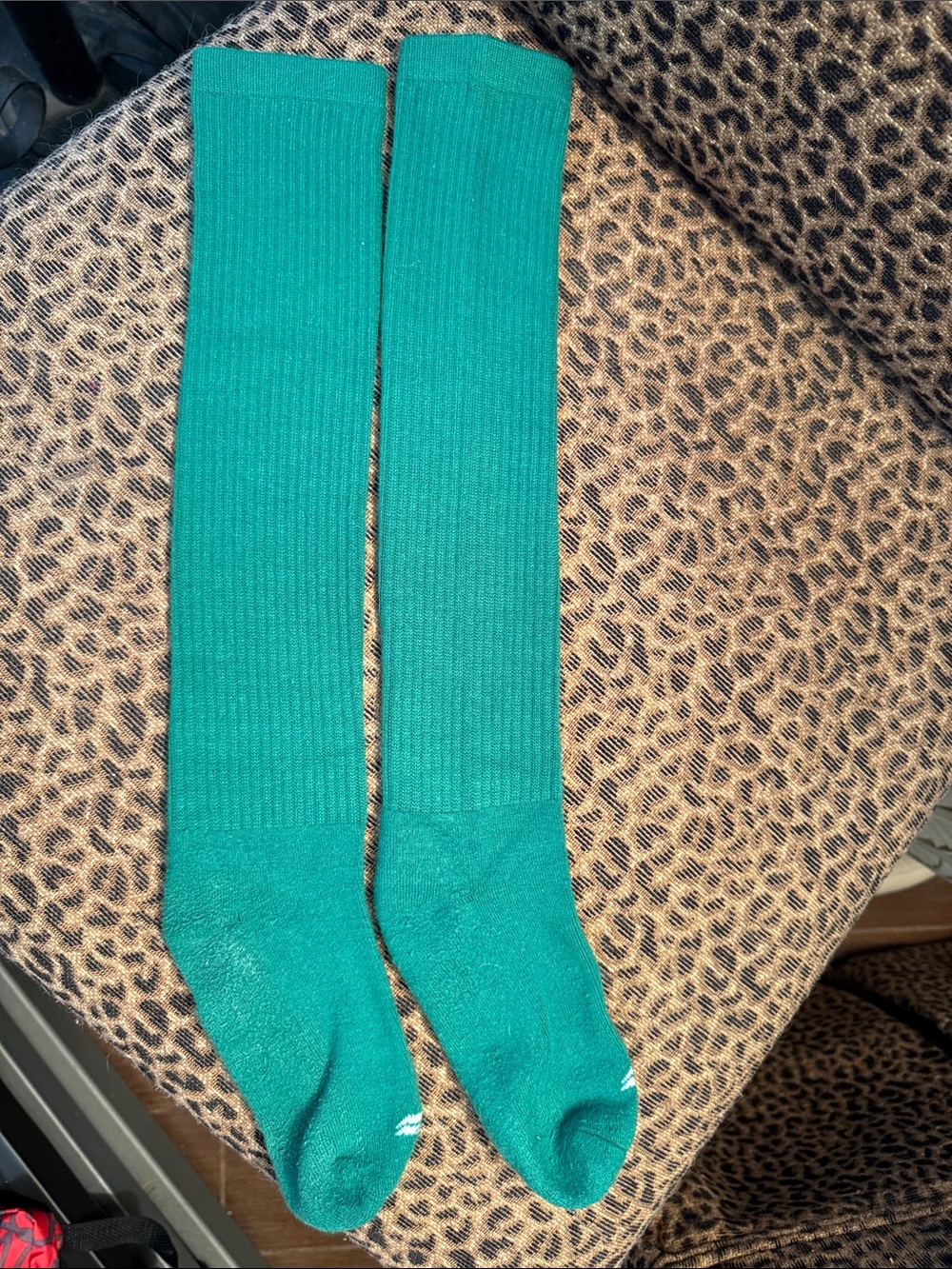 Men's Crew Socks - Bright Green. Comfortable.  20” top to toe.